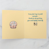 Faltkarte mit Gruß - Seltsame Eier Karte (Innenseite)