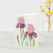 Faltkarte mit originalem Kunstwerk Karte (Gelbe Blume)