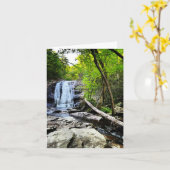 Faltkarte mit Wasserfall Karte (Gelbe Blume)