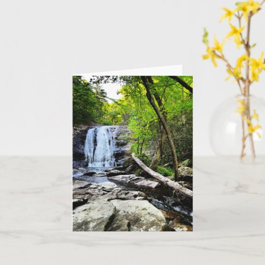 Faltkarte mit Wasserfall Karte (Gelbe Blume)