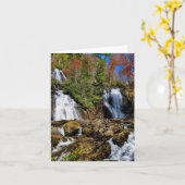 Faltkarte mit Wasserfallmotiv. Karte (Gelbe Blume)