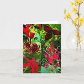 Faltkarte mit Wildblume-Collage Karte (Gelbe Blume)