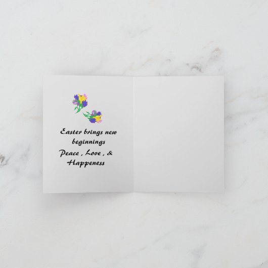 Faltkarte : Osterlilien Feiertagskarte (Innenseite)