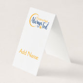 Faltkarte, Papier: Unterschrift (Vorderseite)