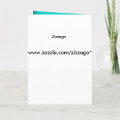 Faltkarte Quinceanera Aqua Aquamariner Glitzer Tia Einladung (Rückseite)