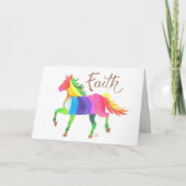Faltkarte Rainbow Faith Horst von Sherry Jarvis Karte (Vorderseite)