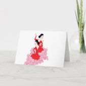 Faltkarte ; Spanische Tänzer Karte (Vorderseite)