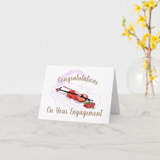 Faltkarte: Verlobung Karte (Gelbe Blume)