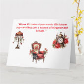 Faltkarte - Viktorianische Weihnachtskarte Karte (Gelbe Blume)