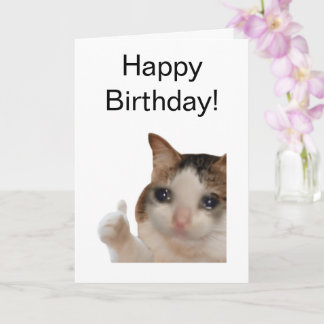 Faltkarte wirft Ok Cat Meme auf Karte