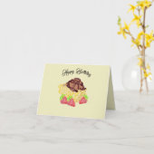 Faltkarte zum Geburtstag : Feiern Karte (Gelbe Blume)