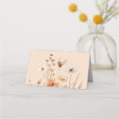 Faltkarten für die Hochzeit von Boho Florals Platzkarte (Rückseite)
