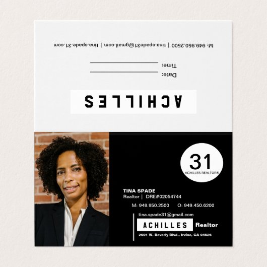 Faltkarten für Kunden Visitenkarten (Außenseite Aufgefaltet)