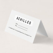 Faltkarten für Kunden Visitenkarten (Rückseite)