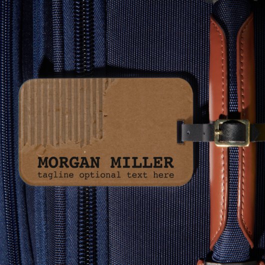 Faltkarton Vintag Gepäckanhänger (Vorderseite Insitu 4)