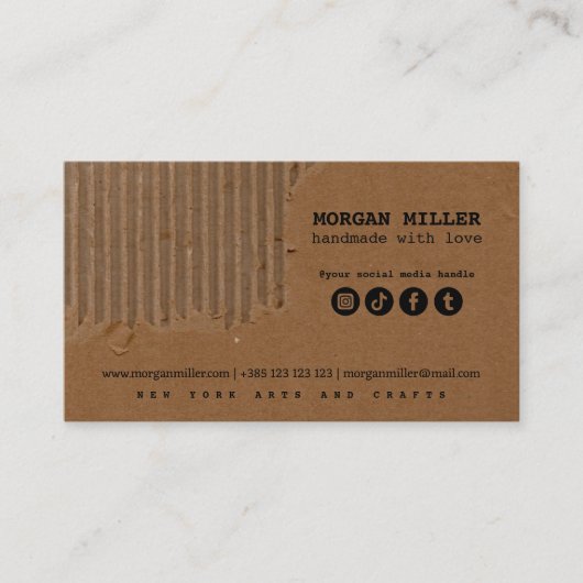 Faltkarton Vintag Visitenkarte (Vorderseite)