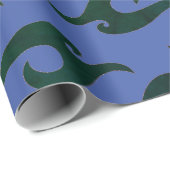 Faltpapier BLAU- UND SCHWARZE JAPANISCHE MUSTER Geschenkpapier (Rolleneckpunkt)