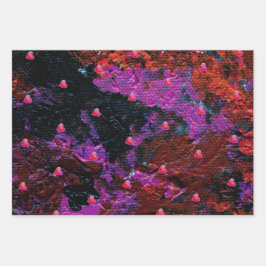 Faltpapier Flachblätter 2 und 1 Designs Geschenkpapier Set