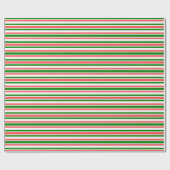 Faltpapier "Fun Red, White, Green Lines" Geschenkpapier (Flach)