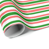 Faltpapier "Fun Red, White, Green Lines" Geschenkpapier (Rolleneckpunkt)