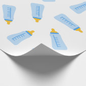Faltpapier für Babyflaschen Geschenkpapier (Ecke)