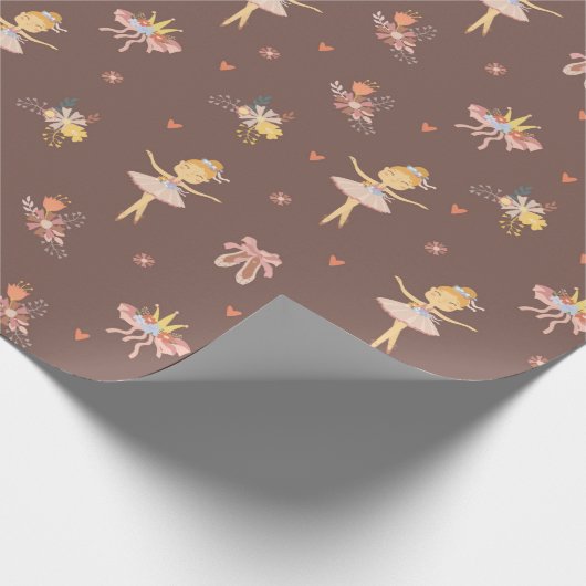 Faltpapier für Ballerina Geschenkpapier (Ecke)