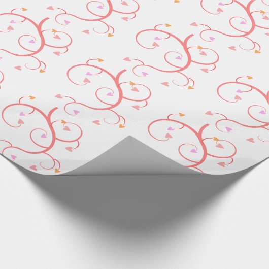 Faltpapier für Blumenherz Geschenkpapier (Ecke)