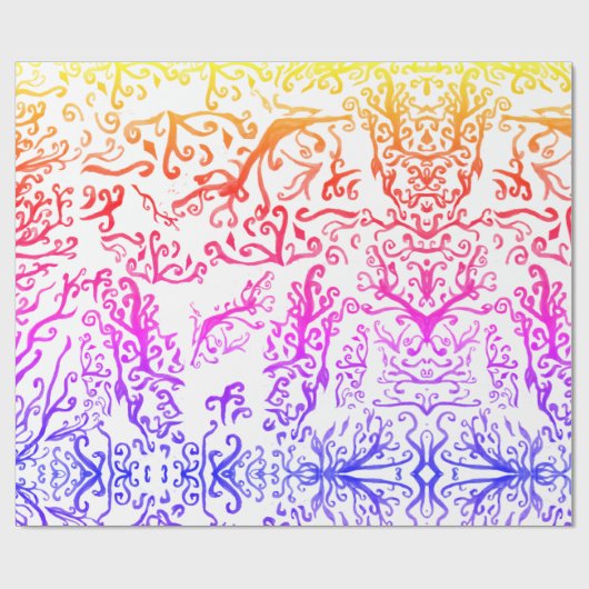 Faltpapier für botanische Elemente Geschenkpapier (Flach)