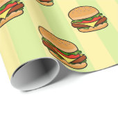 Faltpapier für Burger-Muster Geschenkpapier (Rolleneckpunkt)