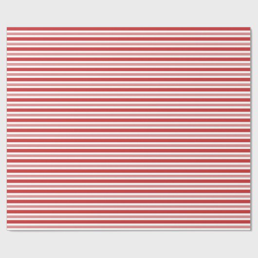 Faltpapier für Candy Cane Stripes - Rot und Weiß Geschenkpapier (Flach)