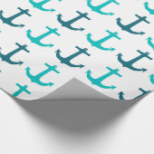 Faltpapier für das Ankermuster Geschenkpapier (Ecke)