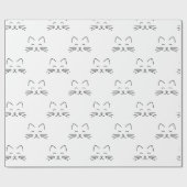 Faltpapier für das Gesicht der Katze Geschenkpapier (Flach)