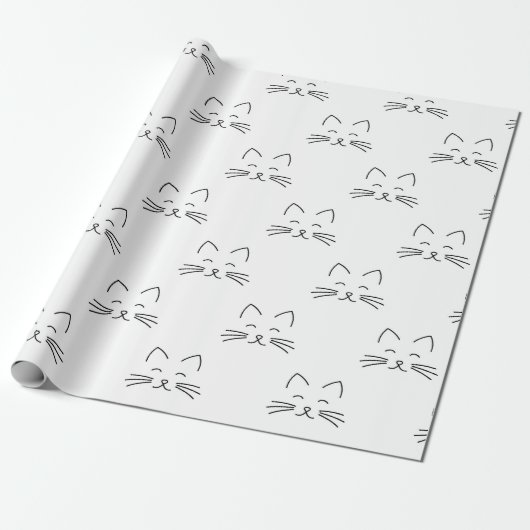Faltpapier für das Gesicht der Katze Geschenkpapier (Ungerollt)