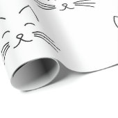 Faltpapier für das Gesicht der Katze Geschenkpapier (Rolleneckpunkt)