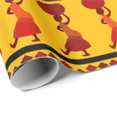 Faltpapier für das lustige afrikanische Stammmuste Geschenkpapier (Rolleneckpunkt)