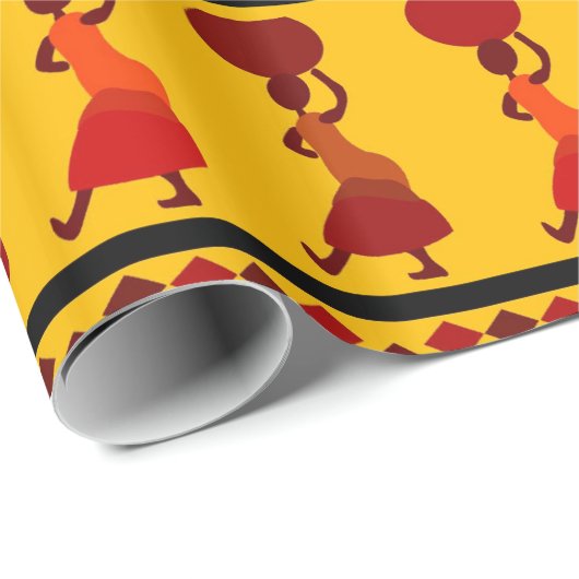 Faltpapier für das lustige afrikanische Stammmuste Geschenkpapier (Rolleneckpunkt)