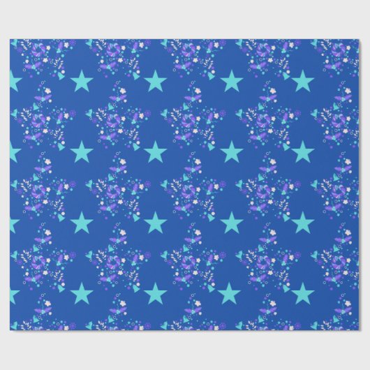 Faltpapier für das Muster eines Whimsical Floral S Geschenkpapier (Flach)