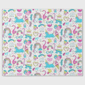 Faltpapier für das Muster "Unicoron Doodle" Geschenkpapier (Flach)