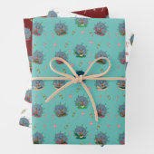 Faltpapier für das Rentiermuster des Weihnachtsman Geschenkpapier Set (Beispiel)