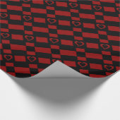 Faltpapier für das rote und schwarze verschachtelt geschenkpapier (Ecke)