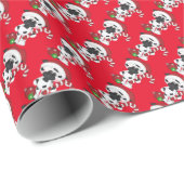 Faltpapier für den Weihnachtskuh-Cartoon Geschenkpapier (Rolleneckpunkt)