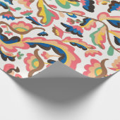 Faltpapier für die Blumenmuster Geschenkpapier (Ecke)