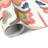 Faltpapier für die Blumenmuster Geschenkpapier (Rolleneckpunkt)