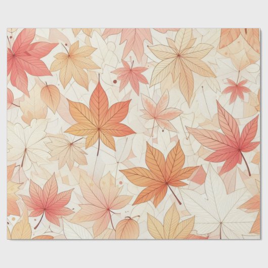 Faltpapier für die Herbstmapselblattverpackung Geschenkpapier (Flach)