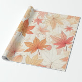 Faltpapier für die Herbstmapselblattverpackung Geschenkpapier (Ungerollt)