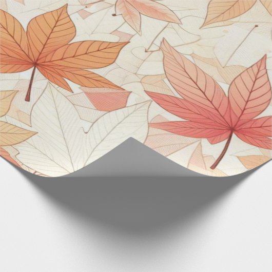 Faltpapier für die Herbstmapselblattverpackung Geschenkpapier (Ecke)