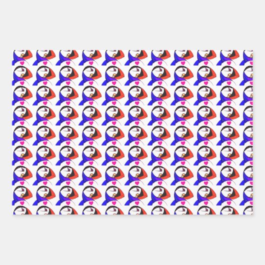 Faltpapier für die Puffin-Liebe für jeden Anlass Geschenkpapier Set (Vorderseite 2)