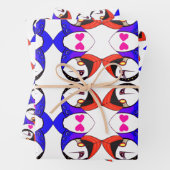 Faltpapier für die Puffin-Liebe für jeden Anlass Geschenkpapier Set (Beispiel)