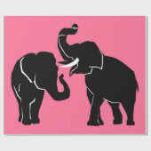 Faltpapier für Elephant Couple Custom Colors Geschenkpapier (Flach)