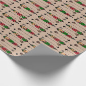 Faltpapier für Federn und Pfeile Geschenkpapier (Ecke)